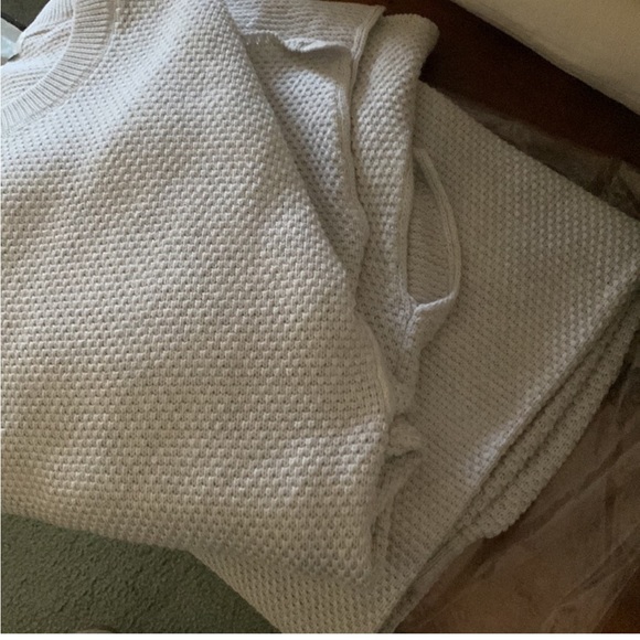 FREE PEOPLE Hailee sweater set size large Ivory Heather NWT - Picture 2 of 12